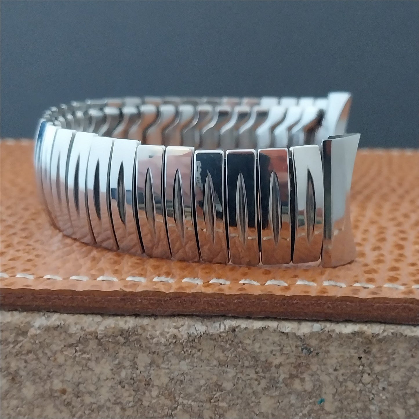 1957 Vintage Flex-Let Thin Man 19mm 18mm 17mm Stainless Steel Unused Watch Band