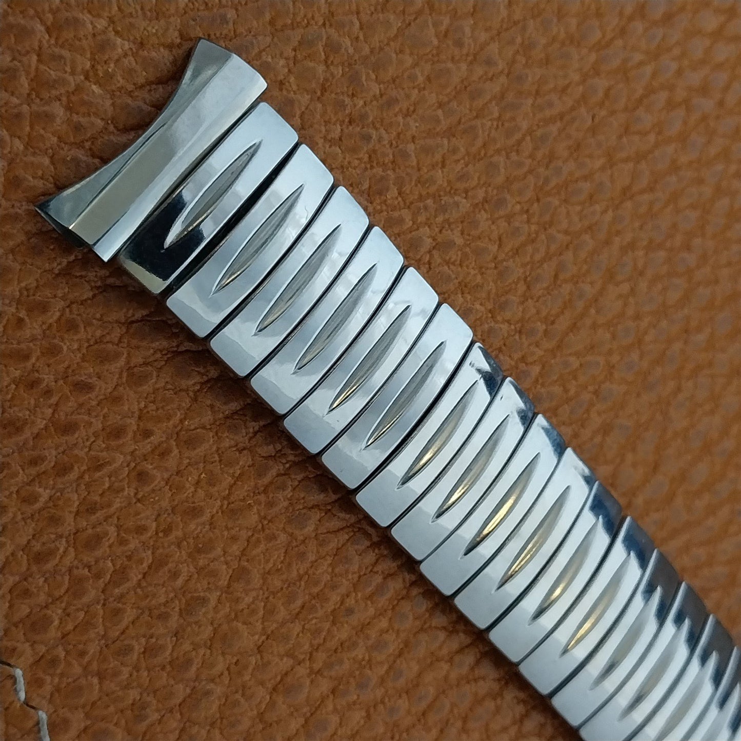1957 Vintage Flex-Let Thin Man 19mm 18mm 17mm Stainless Steel Unused Watch Band