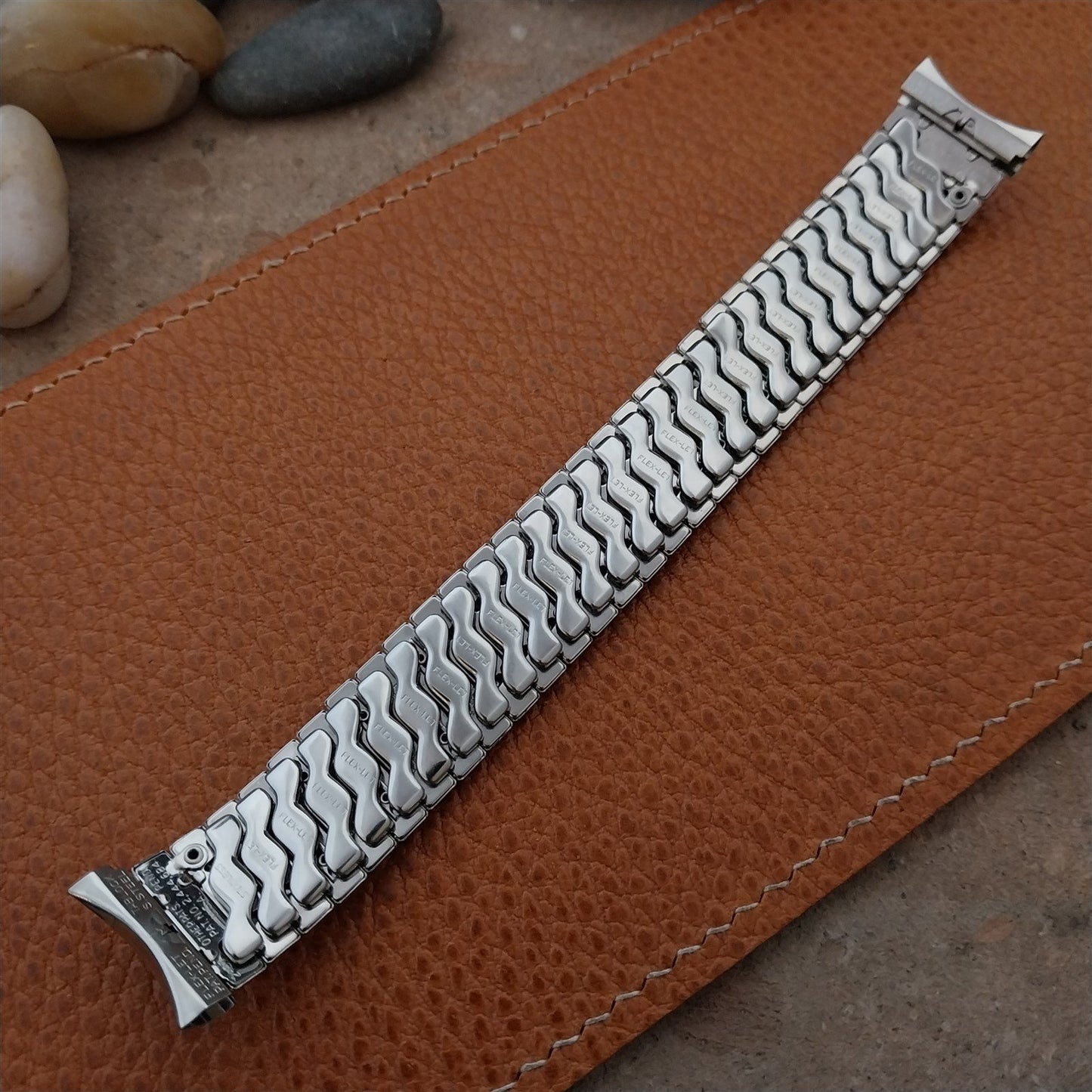 1957 Vintage Flex-Let Thin Man 19mm 18mm 17mm Stainless Steel Unused Watch Band