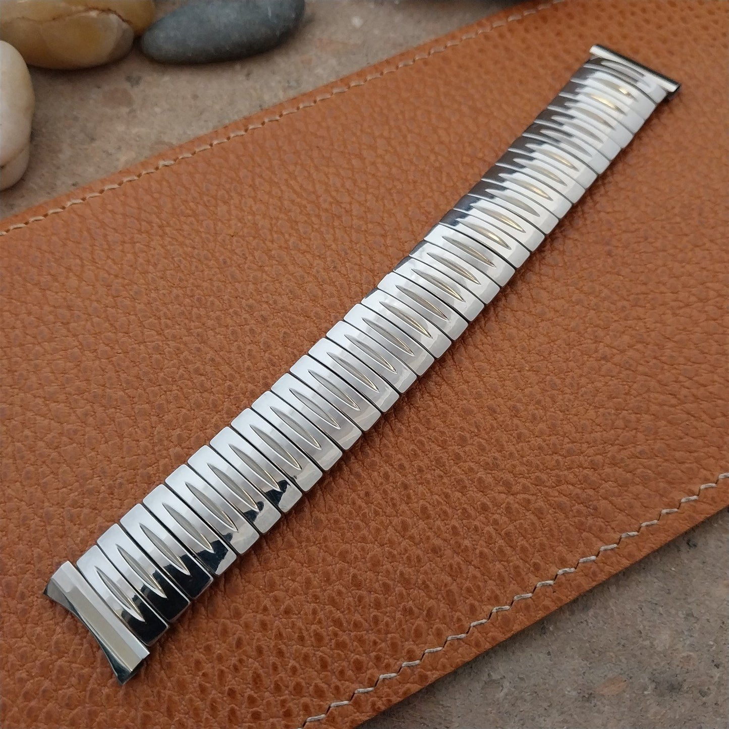 1957 Vintage Flex-Let Thin Man 19mm 18mm 17mm Stainless Steel Unused Watch Band