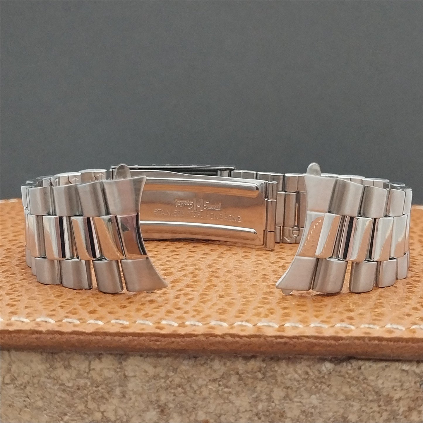 20mm Straight & Curved-End Stainless Steel President Speidel Unused Watch Band