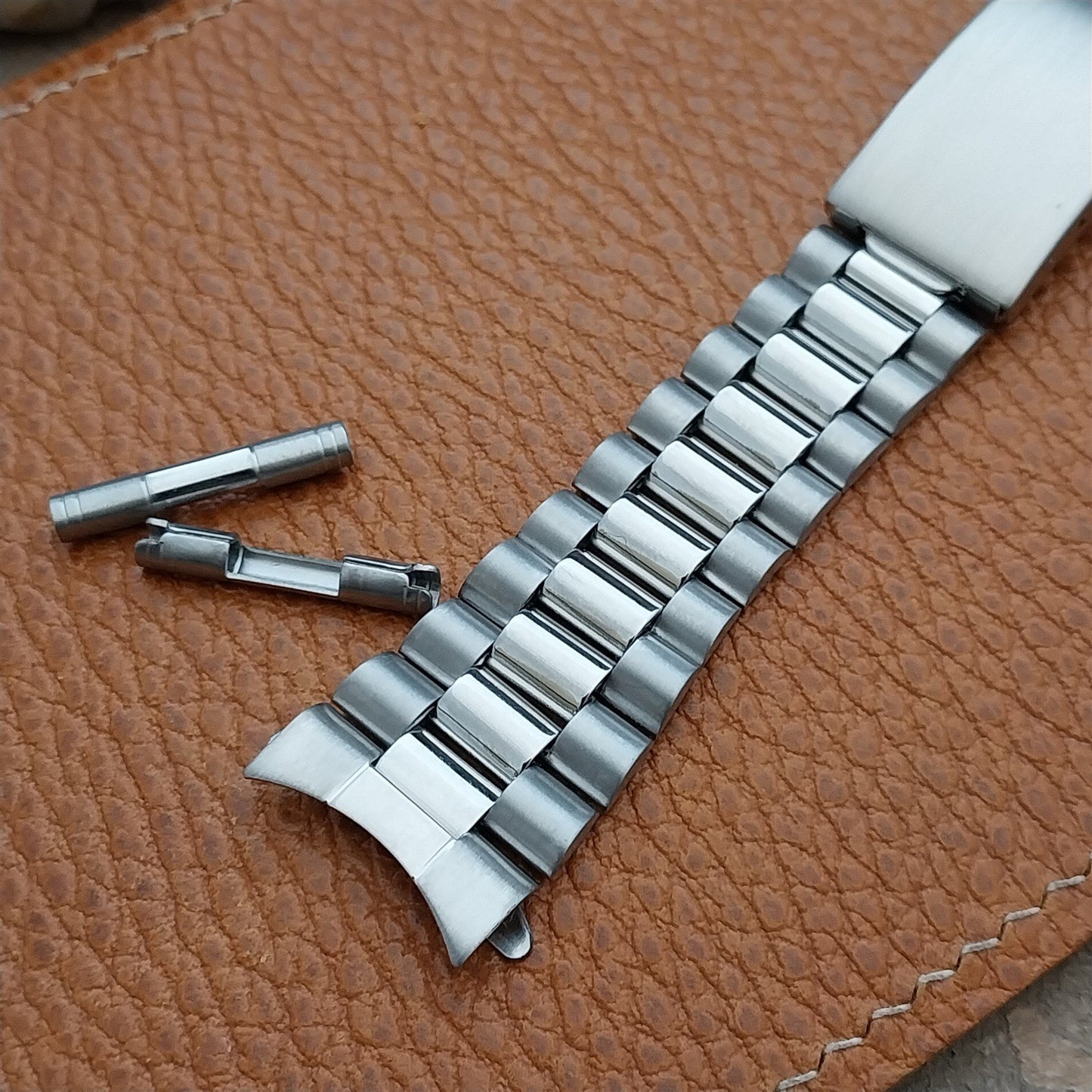 20mm Straight & Curved-End Stainless Steel President Speidel Unused Watch Band