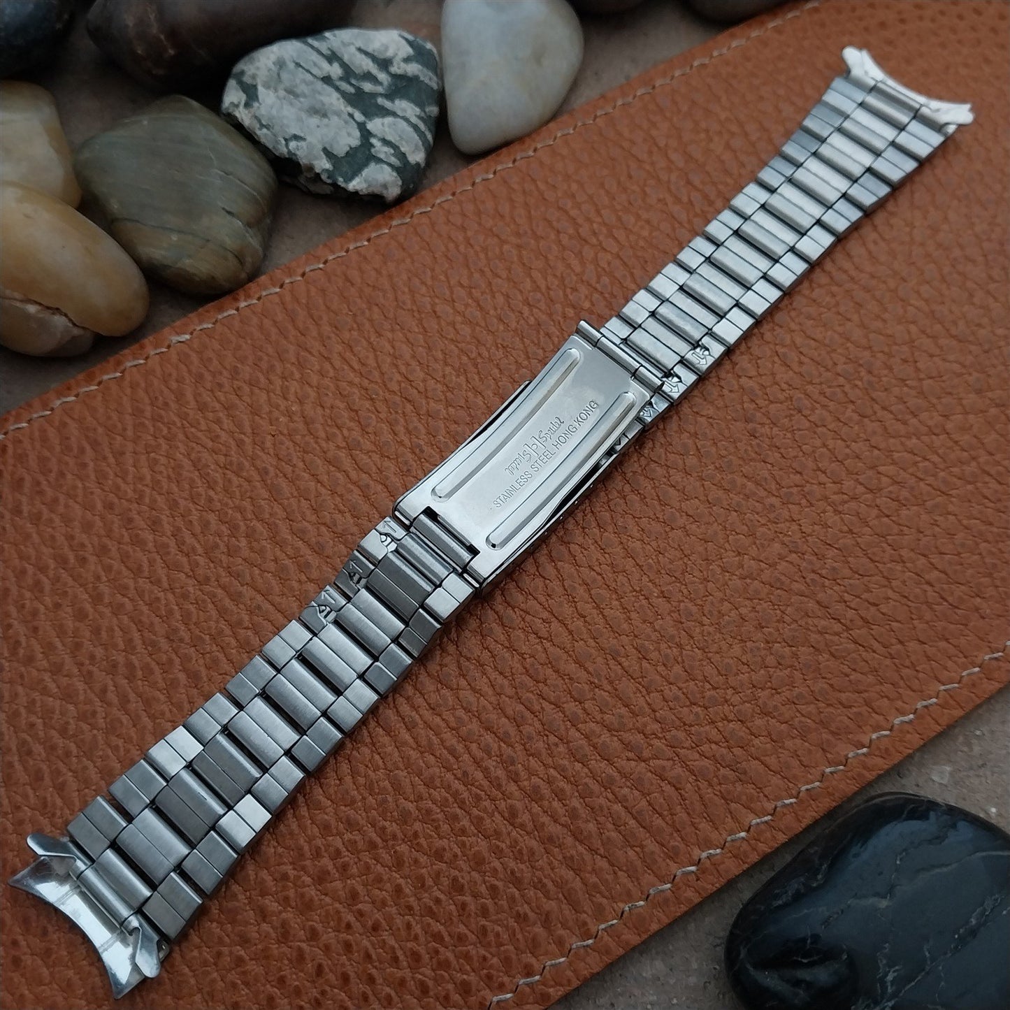 20mm Straight & Curved-End Stainless Steel President Speidel Unused Watch Band