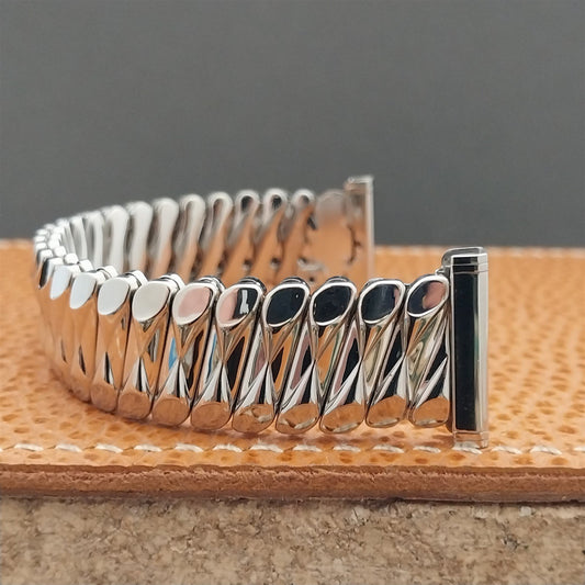 1950s Bellavance 19mm 18mm 16mm Short Stainless Stretch nos Vintage Watch Band