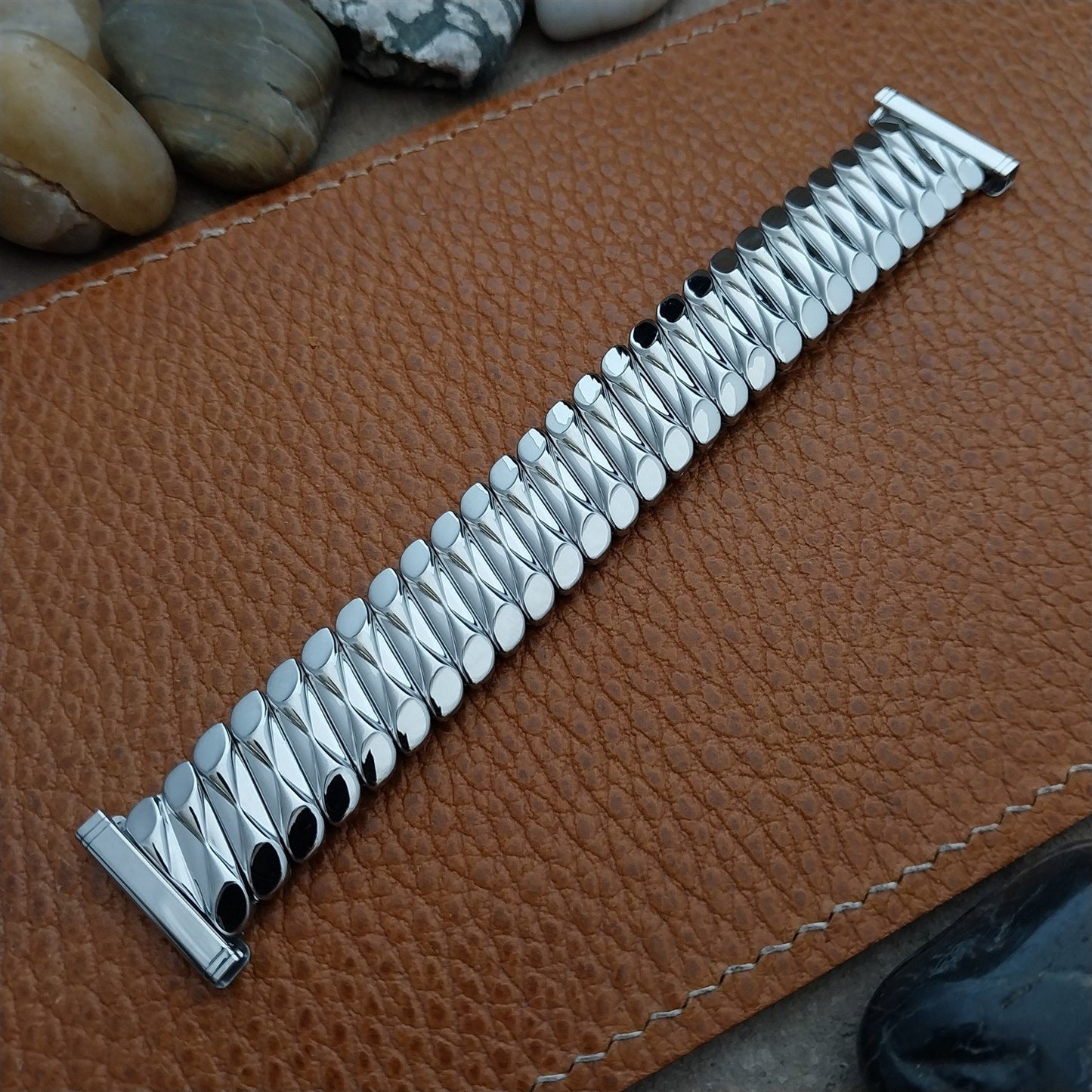 1950s Bellavance 19mm 18mm 16mm Short Stainless Stretch nos Vintage Watch Band