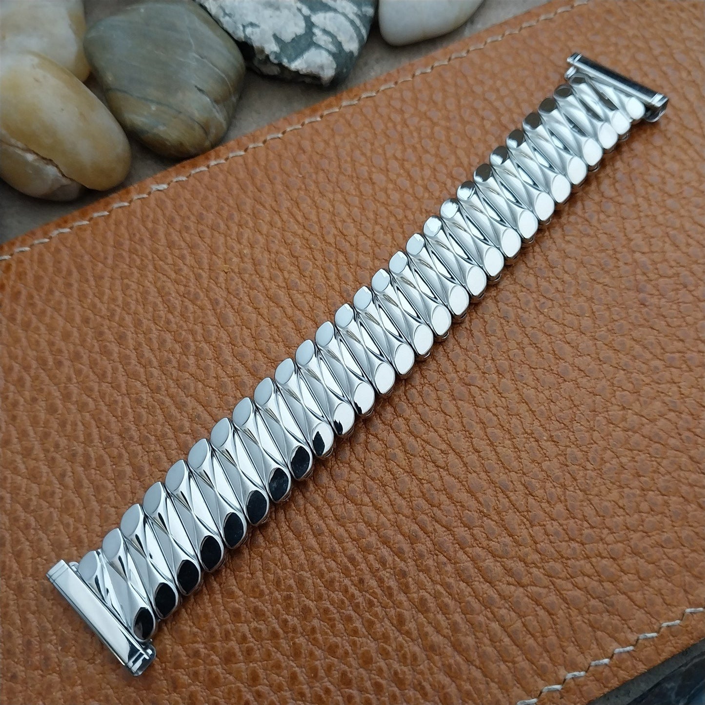 1950s Bellavance 19mm 18mm 16mm Short Stainless Stretch nos Vintage Watch Band