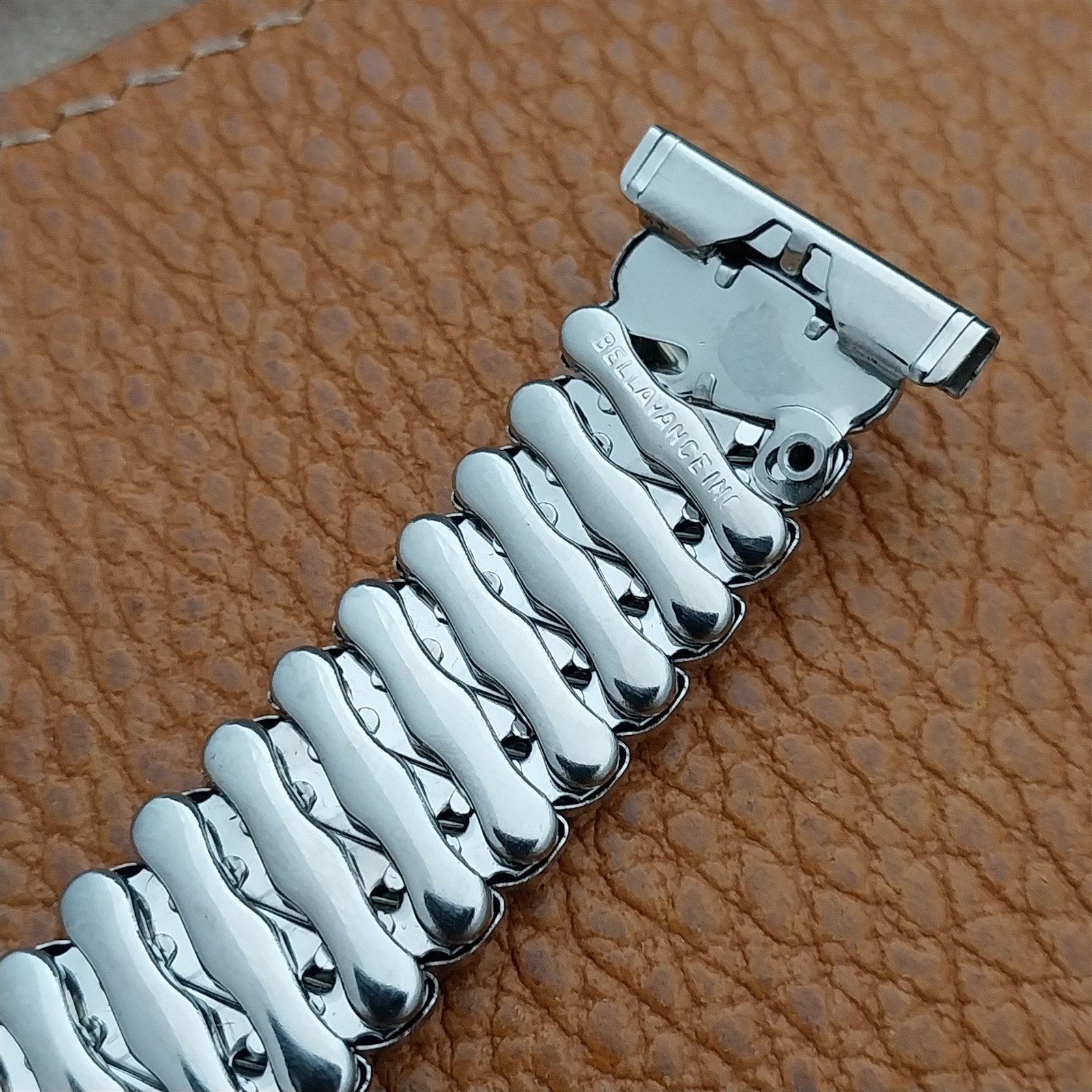 1950s Bellavance 19mm 18mm 16mm Short Stainless Stretch nos Vintage Watch Band