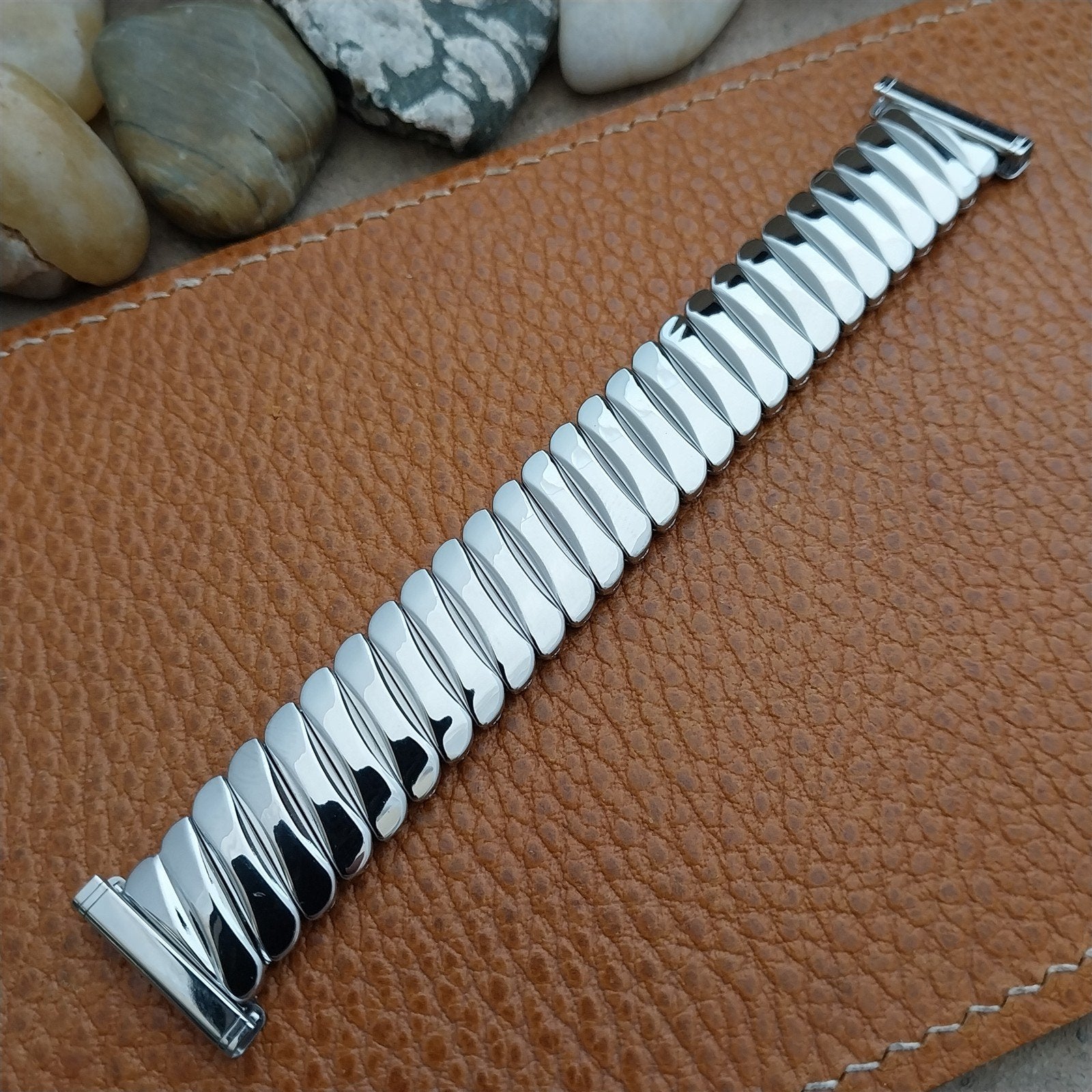 1950s Bellavance 19mm 18mm 16mm Short Stainless Stretch nos Vintage Watch Band