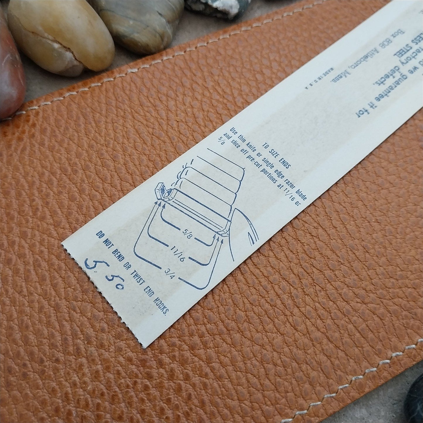 1950s Bellavance 19mm 18mm 16mm Short Stainless Stretch nos Vintage Watch Band