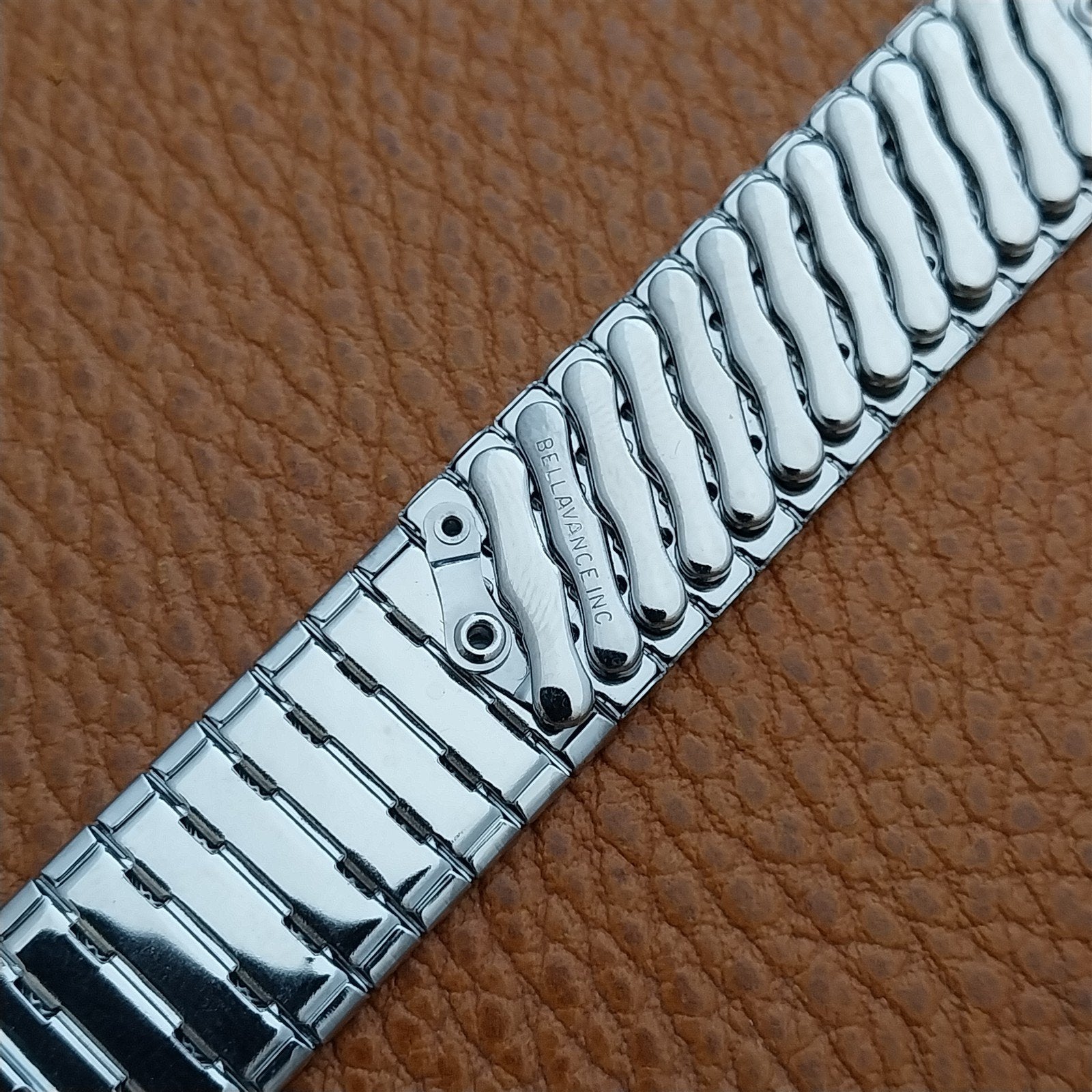 1950s Bellavance 19mm 18mm 16mm Short Stainless Stretch nos Vintage Watch Band