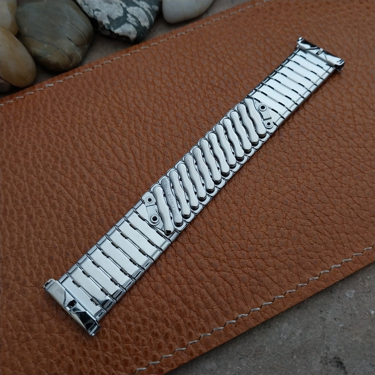 1950s Bellavance 19mm 18mm 16mm Short Stainless Stretch nos Vintage Watch Band