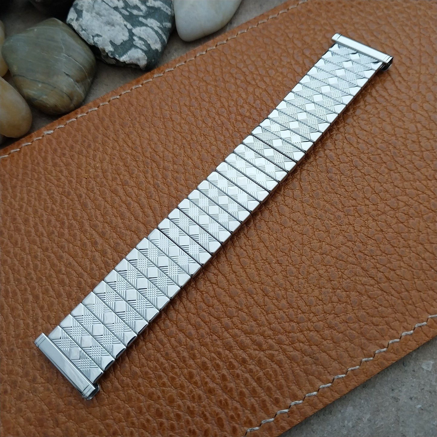 1950s Bellavance 19mm 18mm 16mm Short Stainless Stretch nos Vintage Watch Band