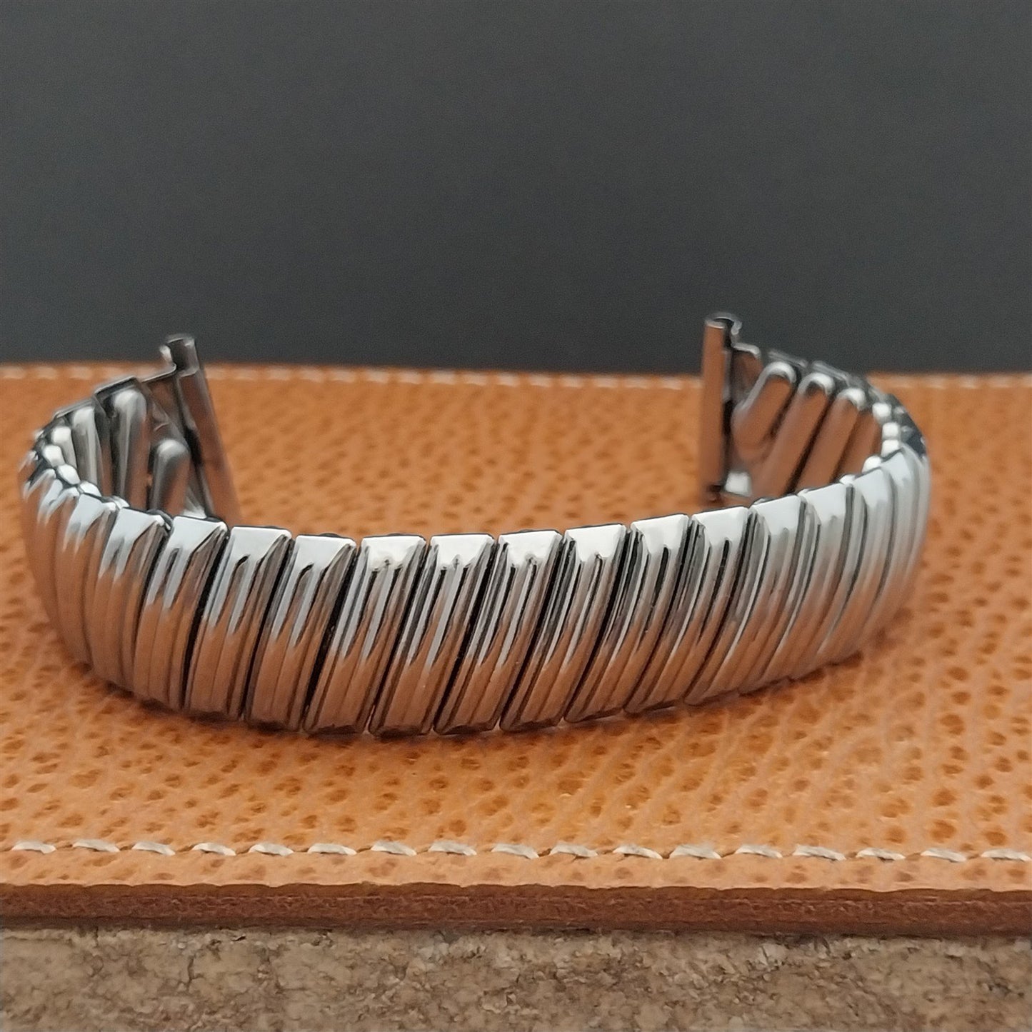Vintage 19mm 18mm 16mm Stainless Stretch Bretton Unused Classic 1940s Watch Band