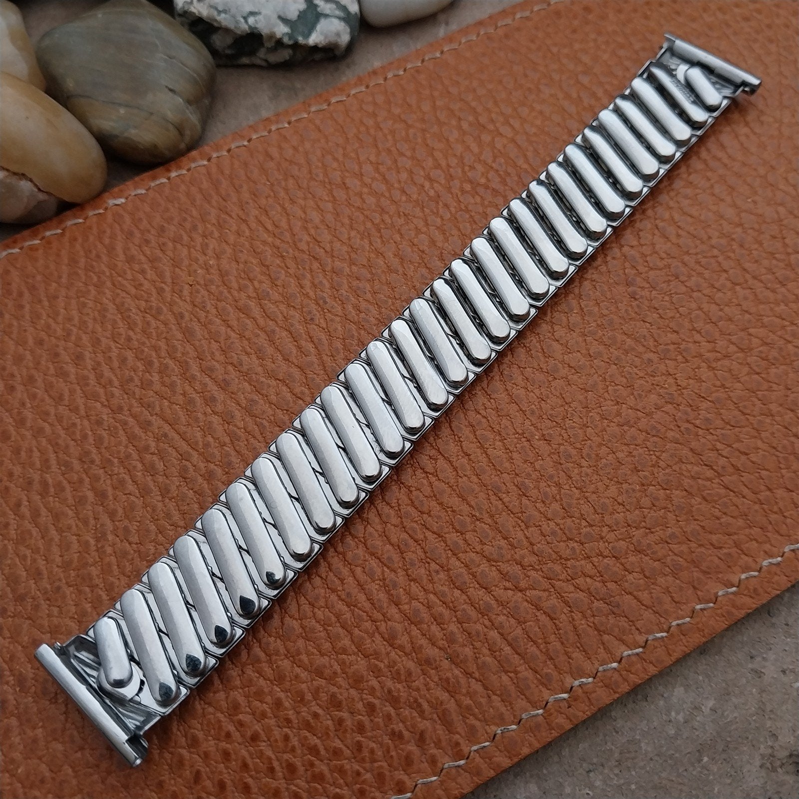 Vintage 19mm 18mm 16mm Stainless Stretch Bretton Unused Classic 1940s Watch Band