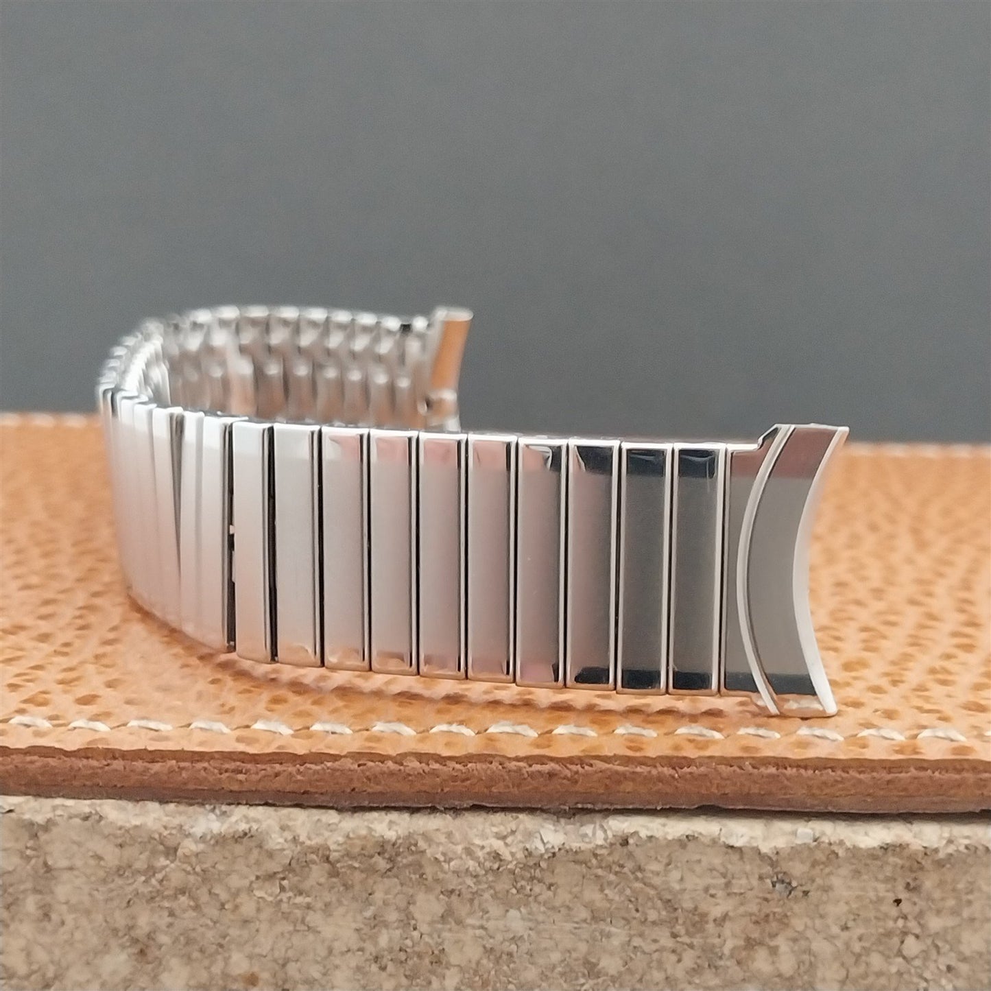 17mm 18mm 19mm JB Champion Stainless Steel Stretch nos 1960s Vintage Watch Band