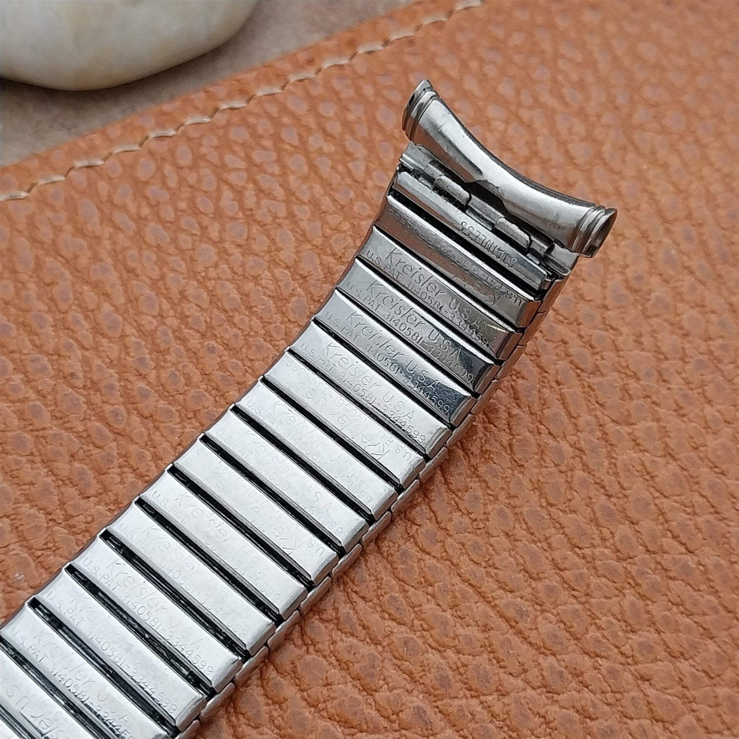 19mm 18mm 17mm Kreisler Stainless Steel Stretch Unused 1960s Vintage Watch Band