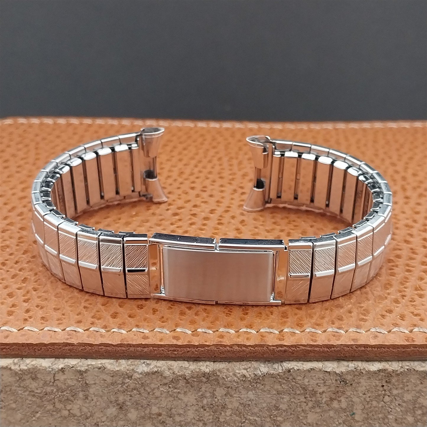 Vintage 1970s Speidel Enfield White Gold Fill 17mm 18mm 19mm Unused Watch Band