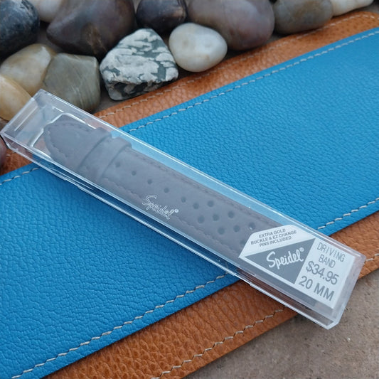 20mm Speidel Driving Strap Perforated Tapered Brown Leather Unused Watch Band