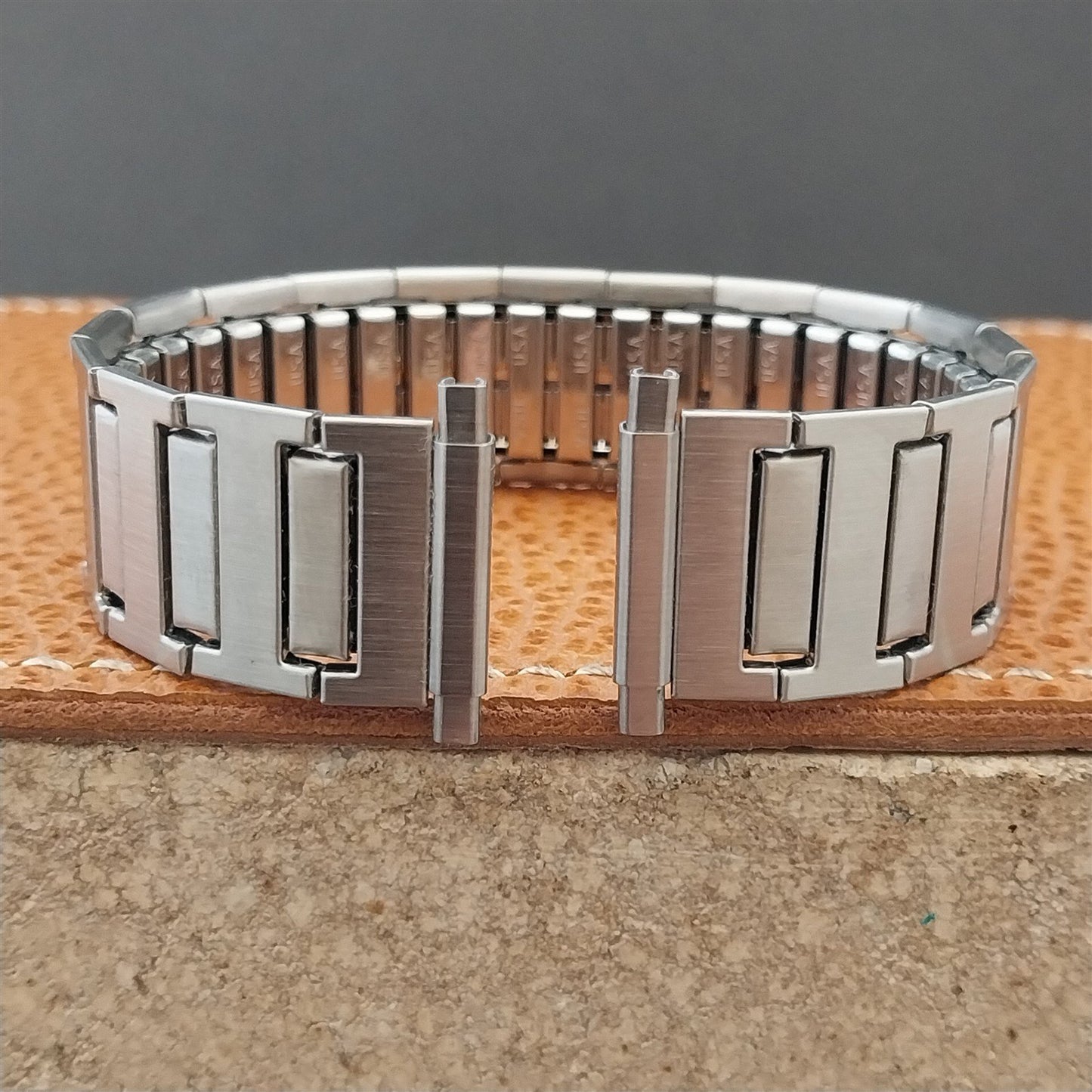 1970s Vintage Brushed Stainless Wide Speidel 18mm 20mm 22mm Unused Watch Band