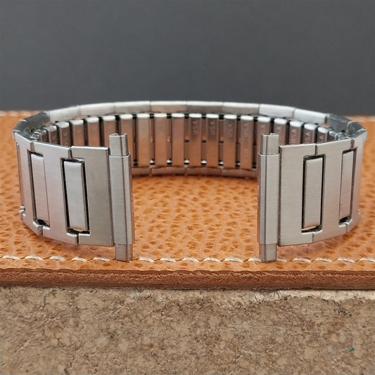 1970s Vintage Brushed Stainless Wide Speidel 18mm 20mm 22mm Unused Watch Band