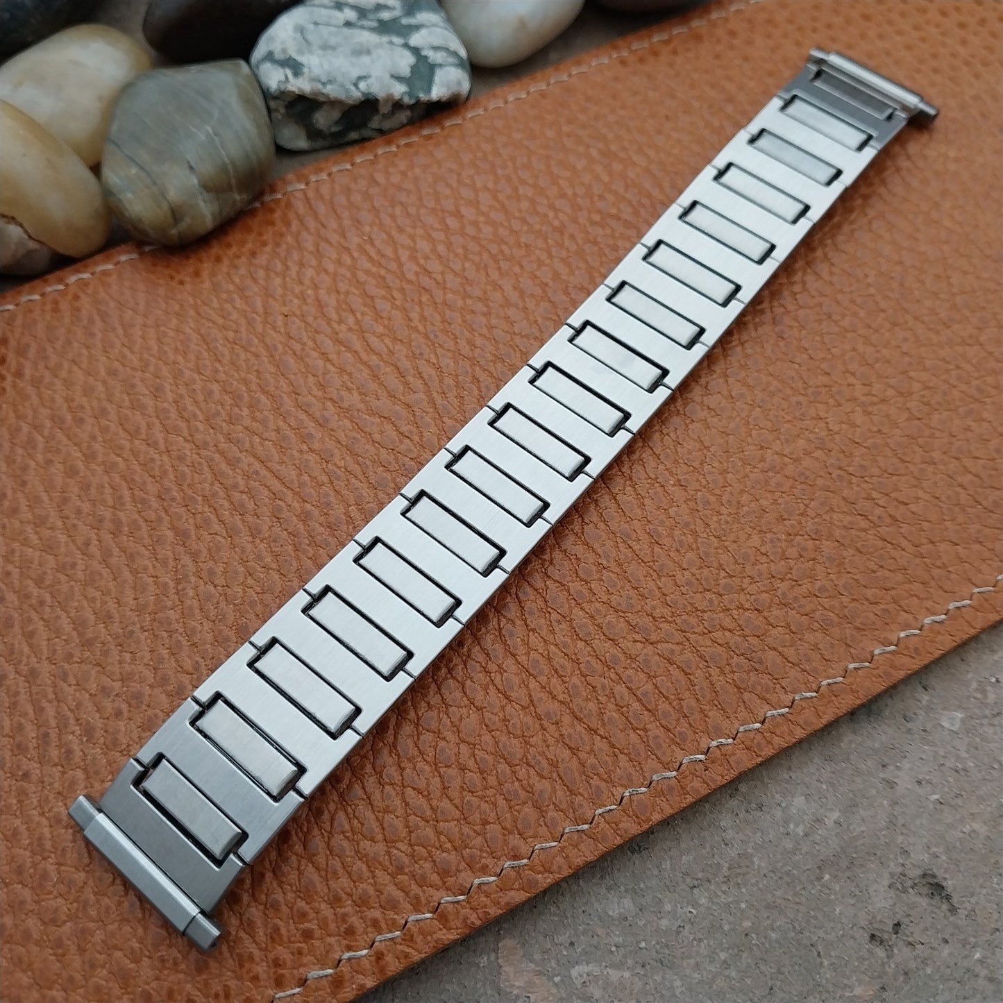 1970s Vintage Brushed Stainless Wide Speidel 18mm 20mm 22mm Unused Watch Band