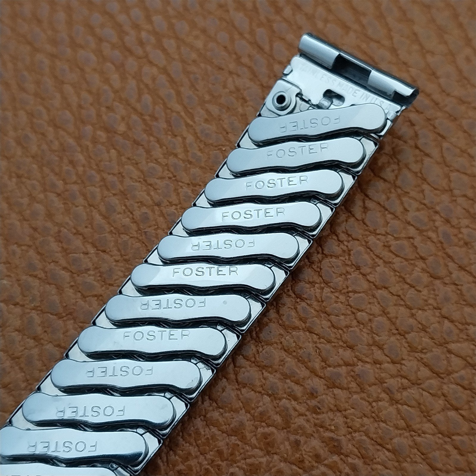 5/8" 1950s Vintage Foster Stainless Steel Classic Stretch Unused Watch Band