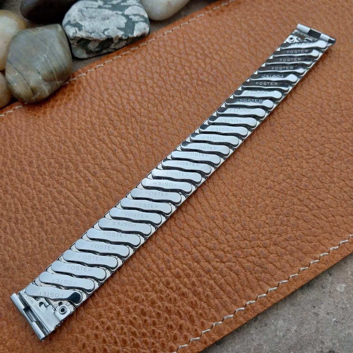 5/8" 1950s Vintage Foster Stainless Steel Classic Stretch Unused Watch Band