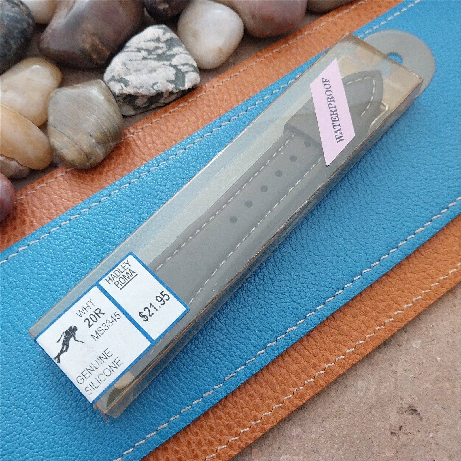 20mm Hadley Roma Black Genuine Silicone Diver Unused Watch Band