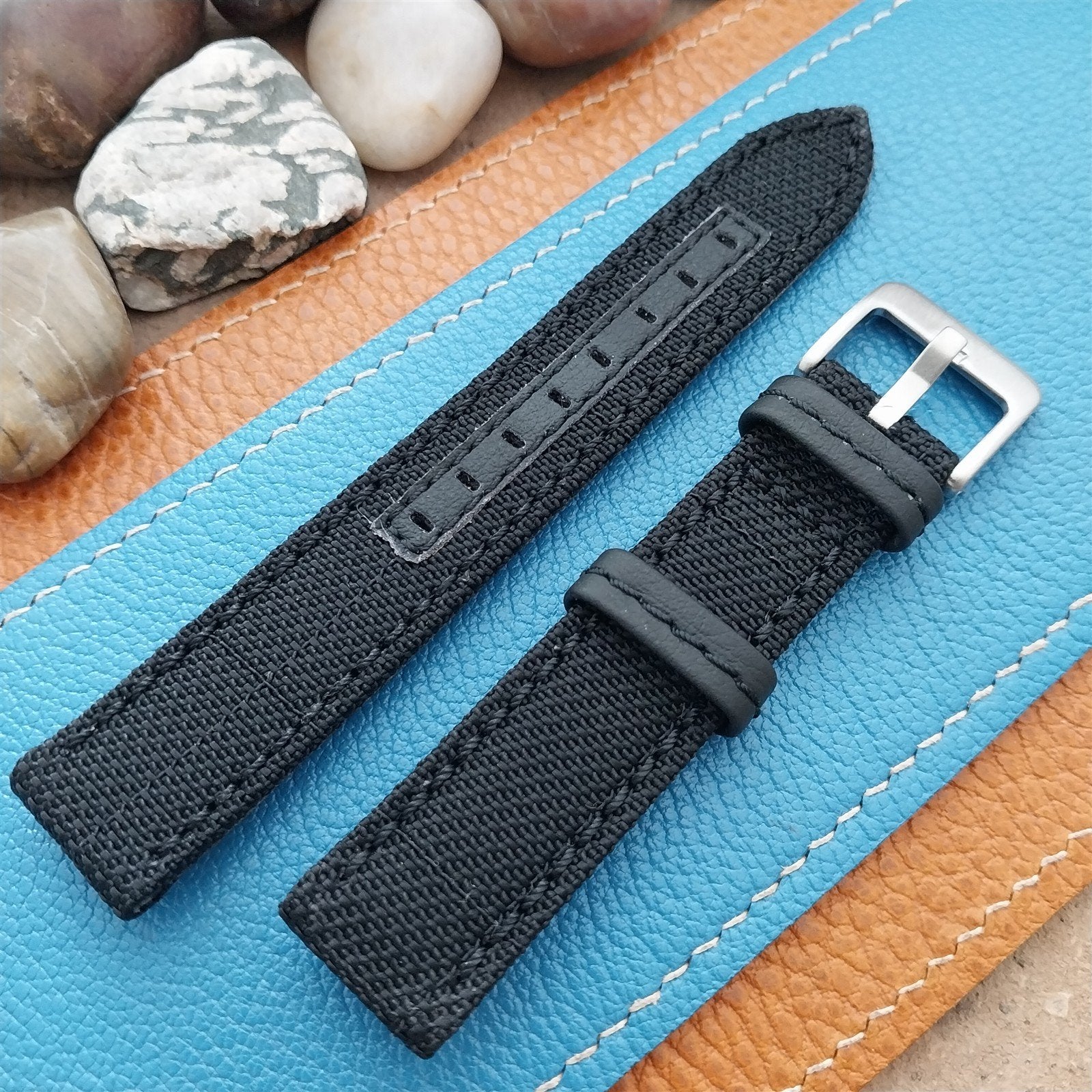 18mm Hadley Roma Black Kevlar Unused Watch Band