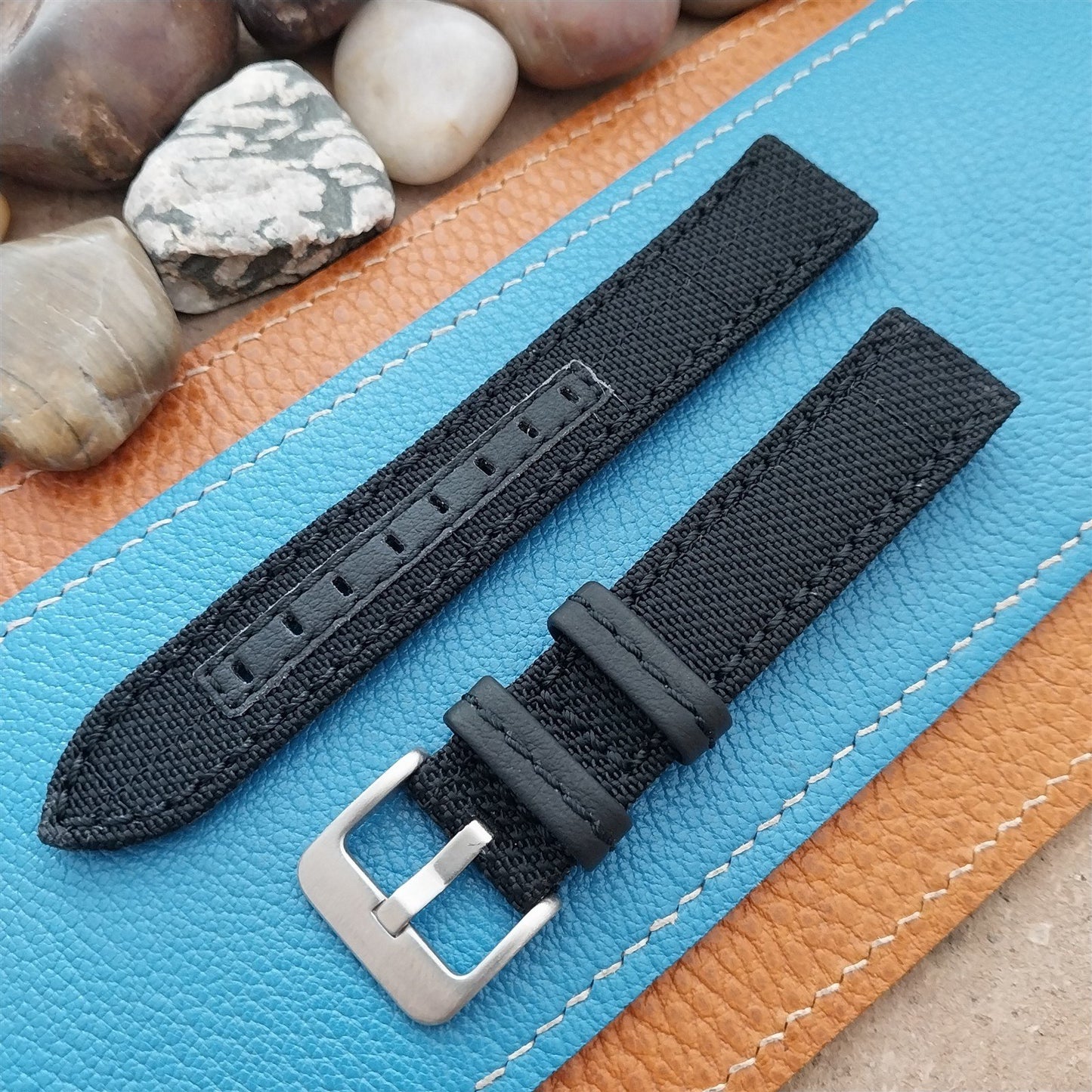 18mm Hadley Roma Black Kevlar Unused Watch Band
