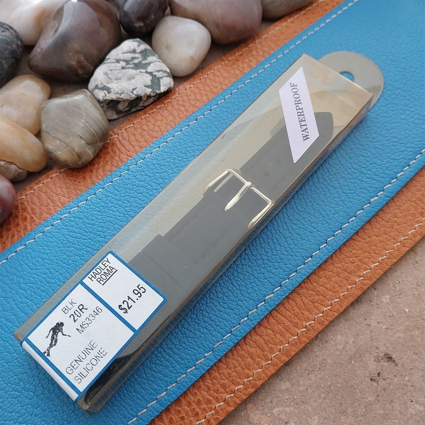 20mm Hadley Roma Black Genuine Silicone Diver Unused Watch Band