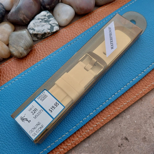 22mm Hadley Roma White Genuine Silicone Diver Unused Watch Band