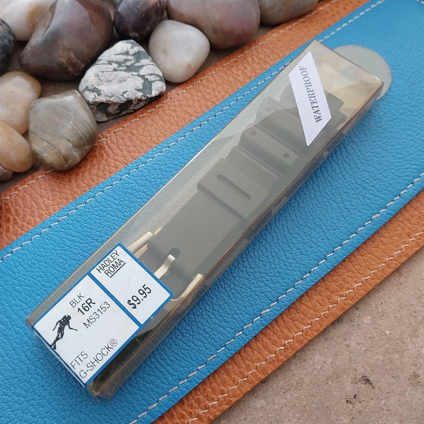 16mm Hadley Roma MS3153 Unused Black Diver Watch Strap