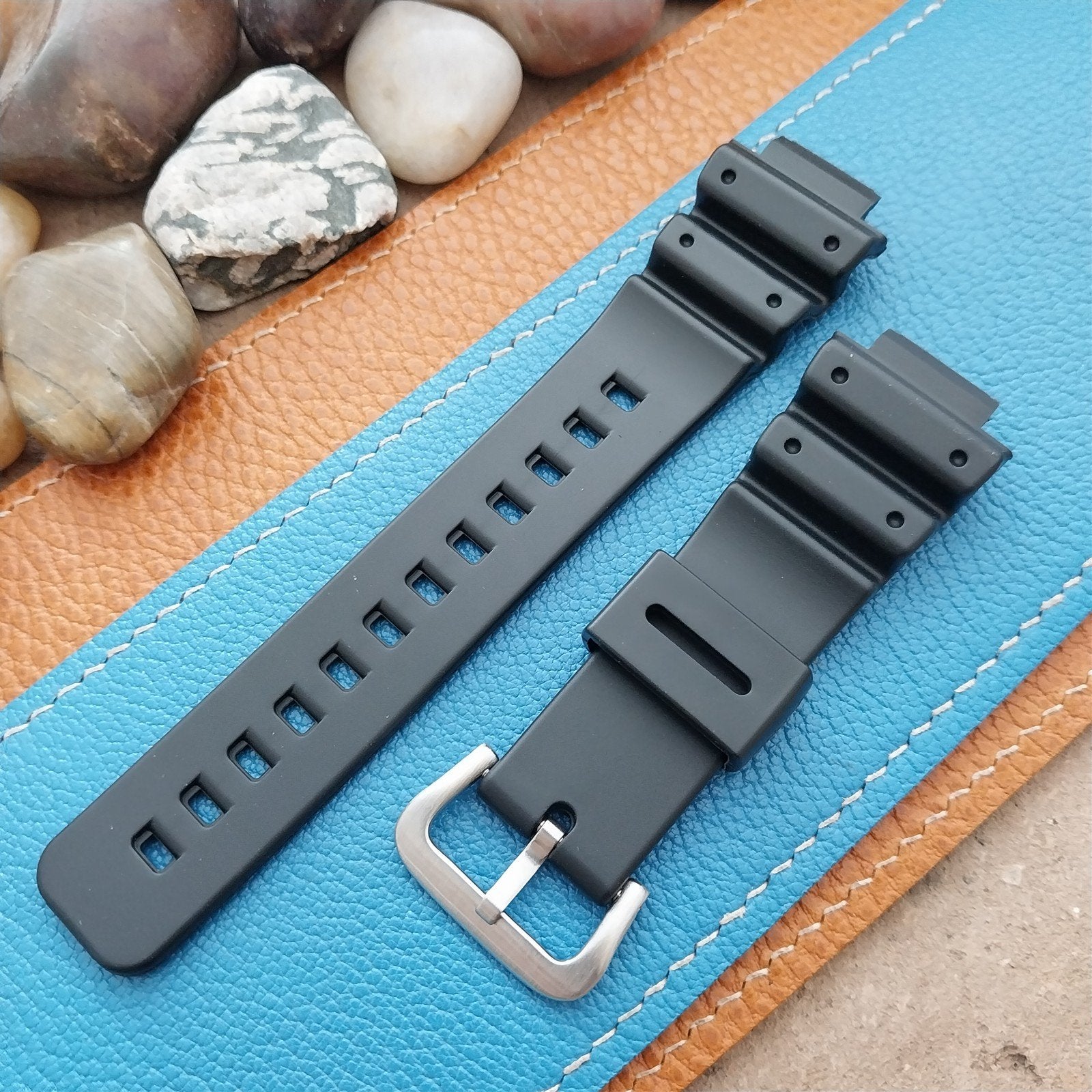 16mm Hadley Roma MS3153 Unused Black Diver Watch Strap