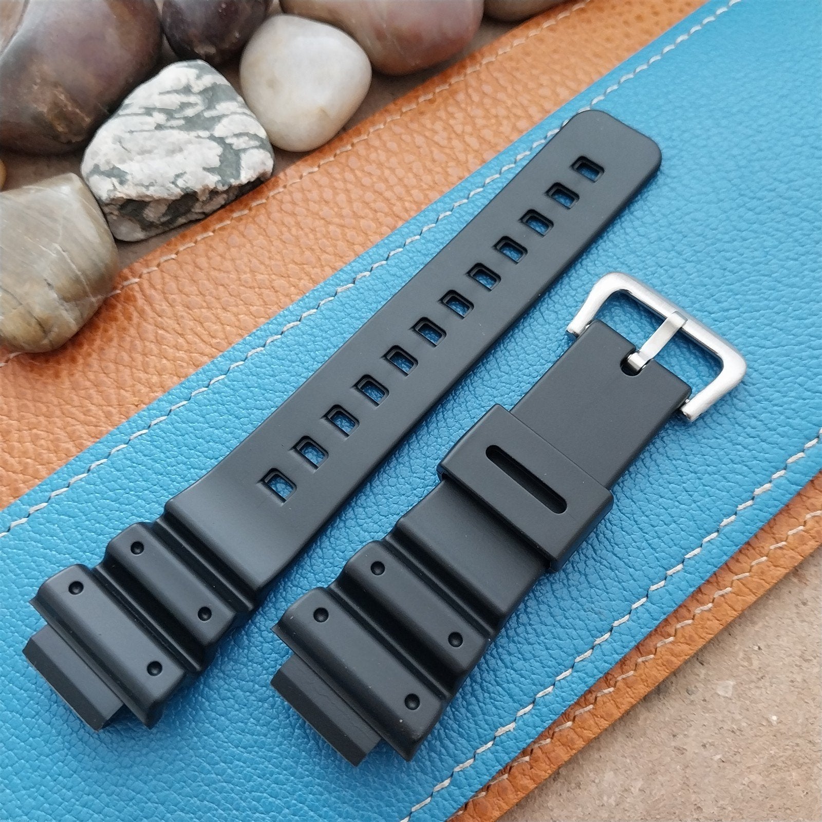 16mm Hadley Roma MS3153 Unused Black Diver Watch Strap