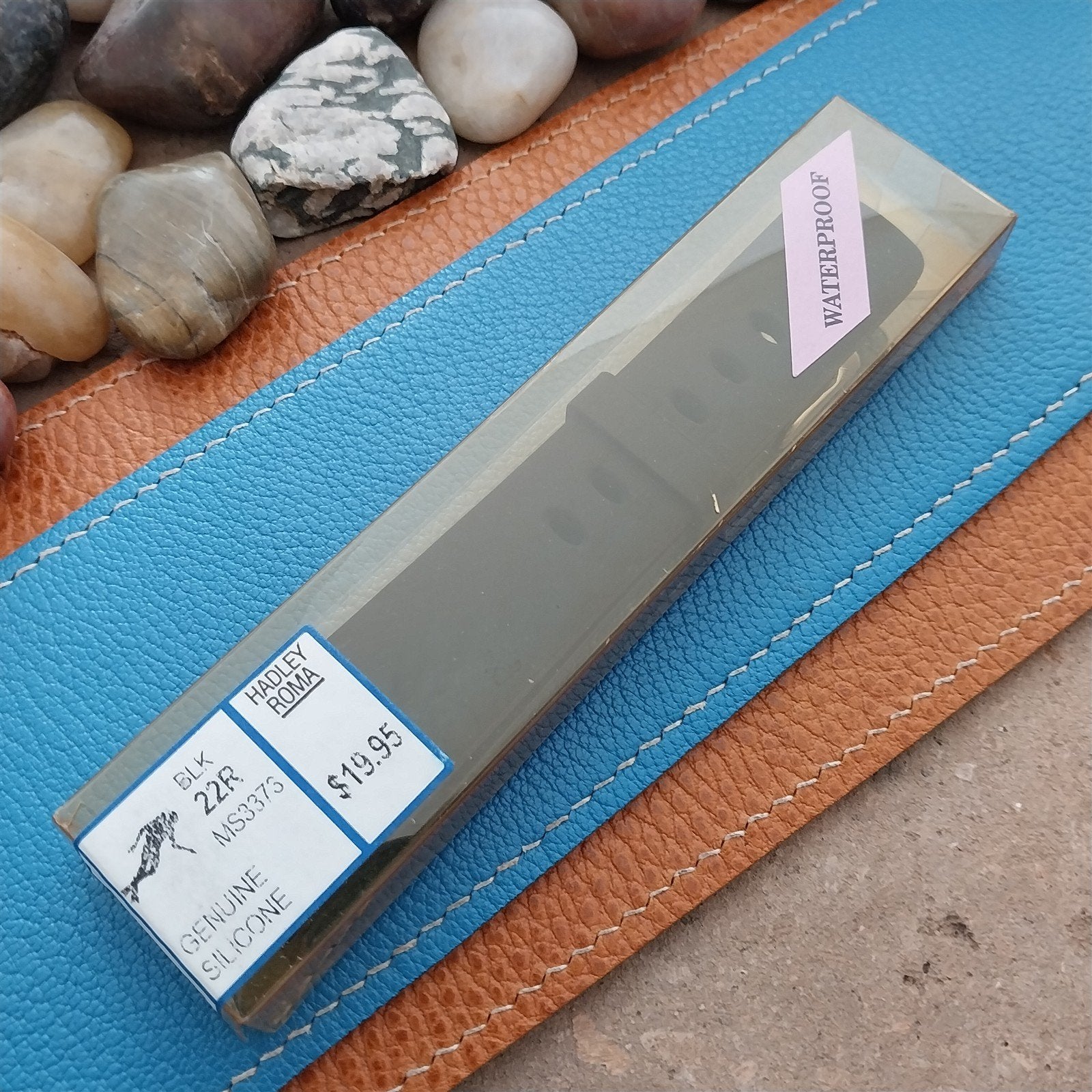 22mm Hadley Roma Black Genuine Silicone Diver Unused Watch Band