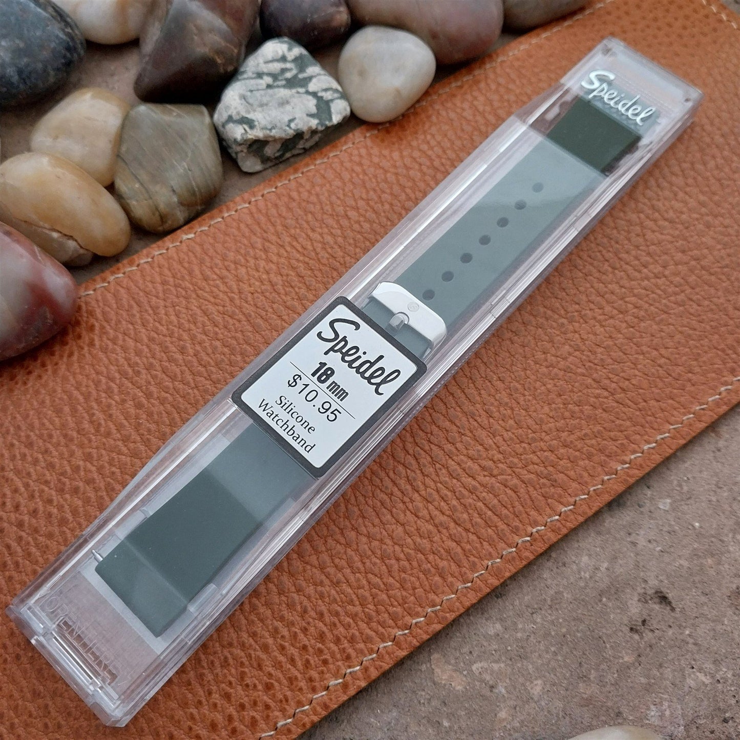 18mm Army Green Speidel Scrub Unused Silicone Watch Band