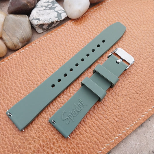 18mm Army Green Speidel Scrub Unused Silicone Watch Band