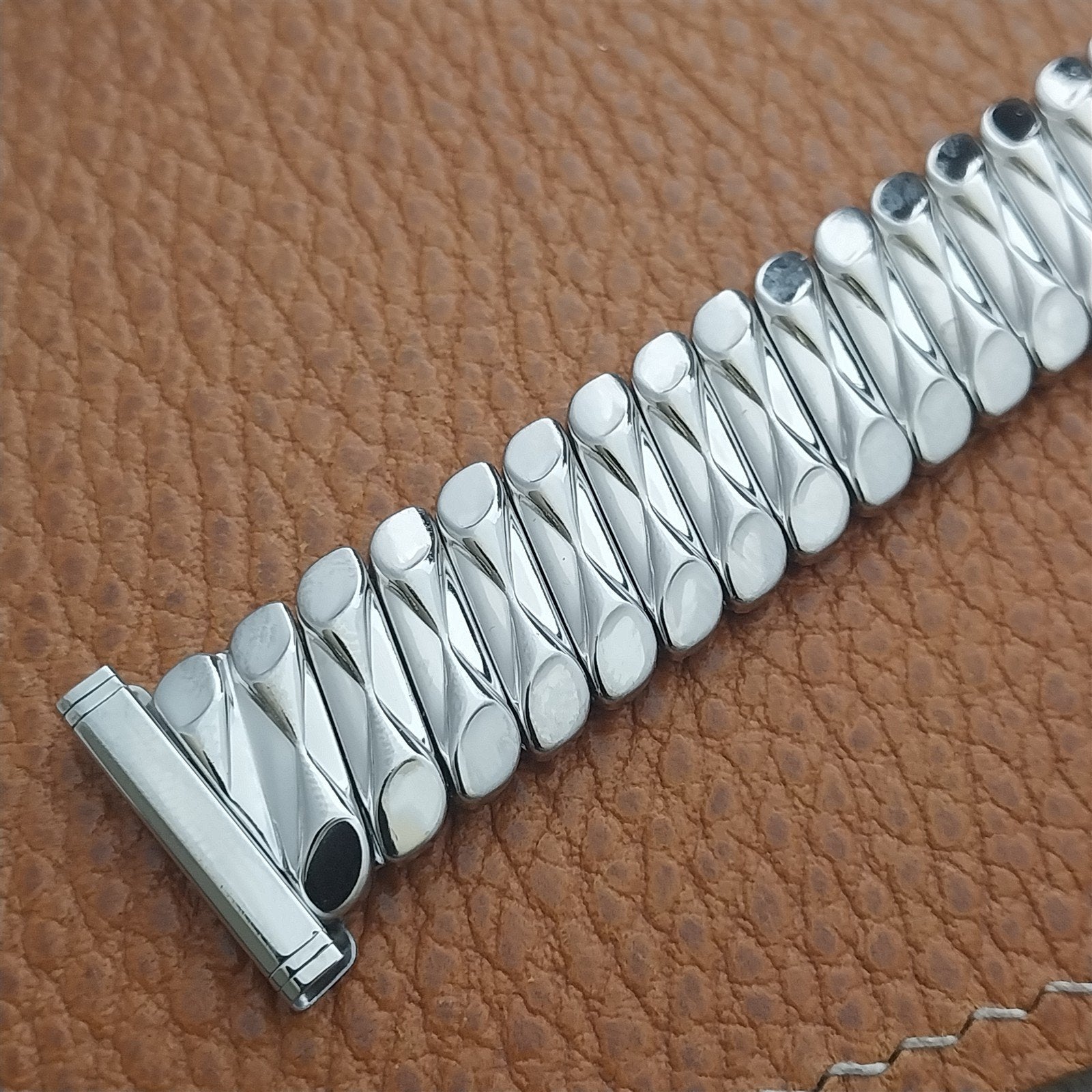 1950s Vintage 16mm 18mm 19mm Bellavance Stainless Steel Expansion NOS Watch Band