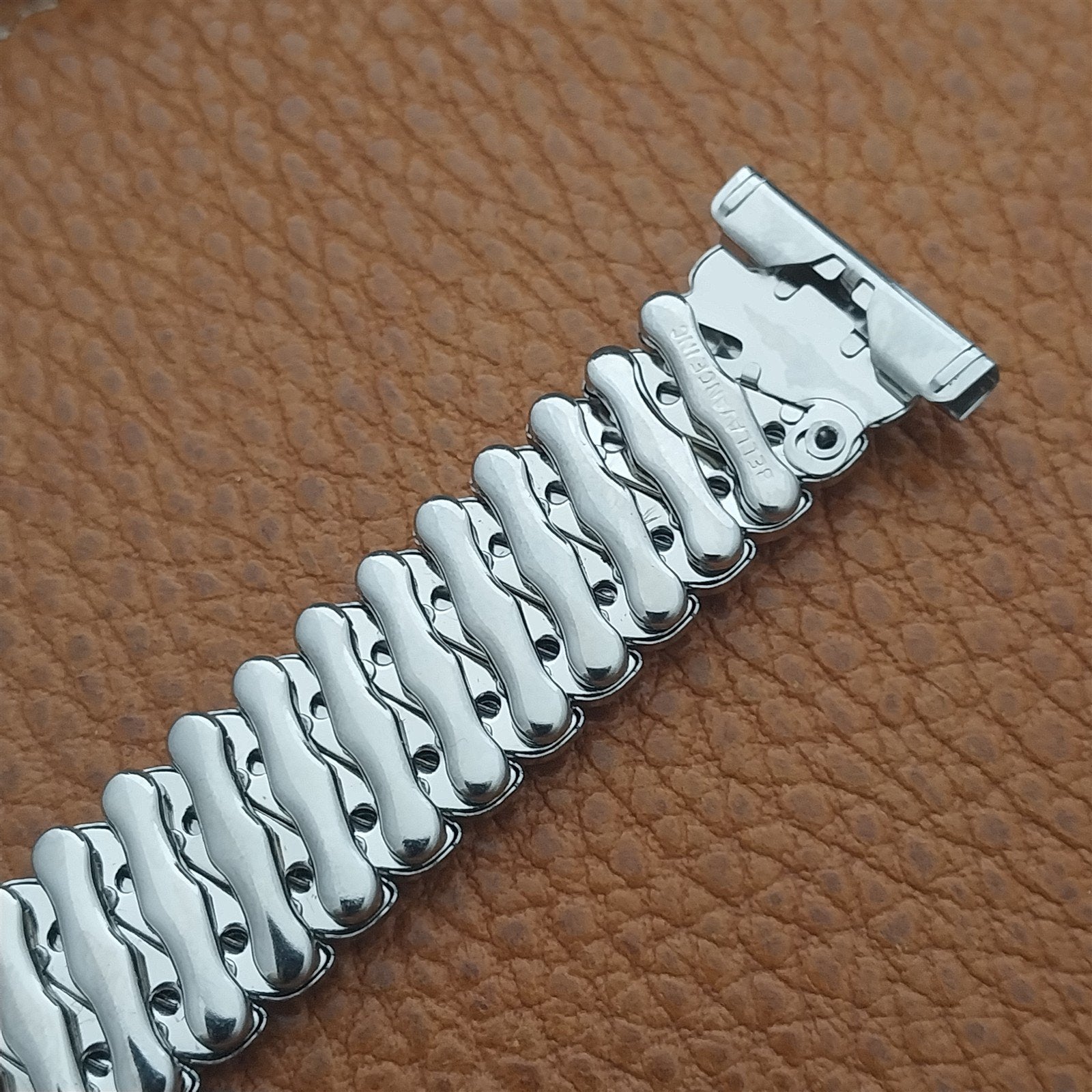 1950s Vintage 16mm 18mm 19mm Bellavance Stainless Steel Expansion NOS Watch Band
