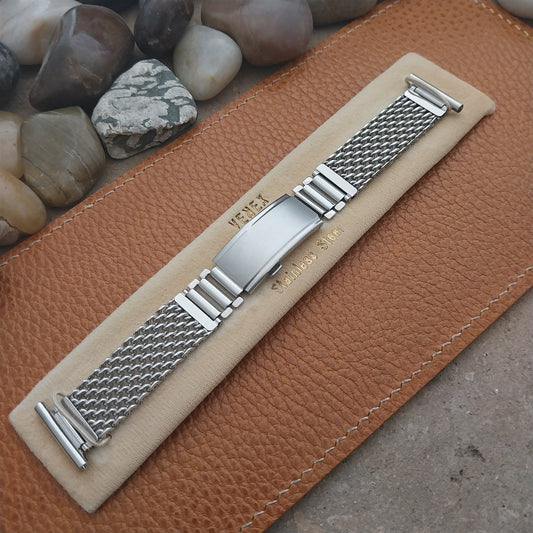Vintage 20mm 19mm 18mm Venex Stainless Steel Mesh Unused Classic Watch Band