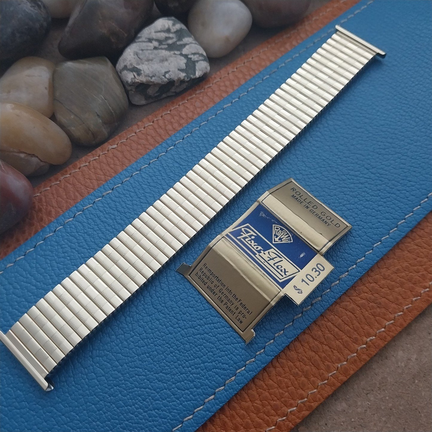 Vintage Yellow Gold RGP Rowi Fixo-Flex Classic Stretch Unused nos Watch Band