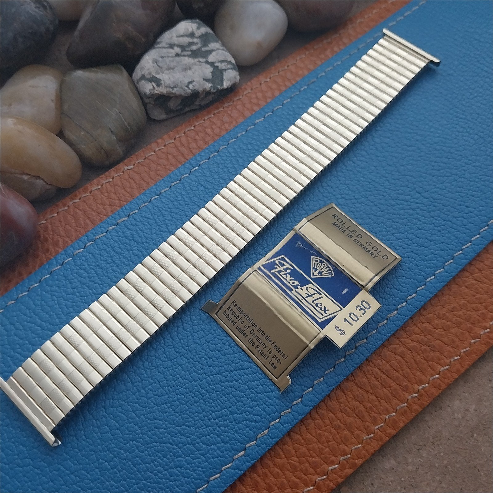 Vintage Yellow Gold RGP Rowi Fixo-Flex Classic Stretch Unused nos Watch Band