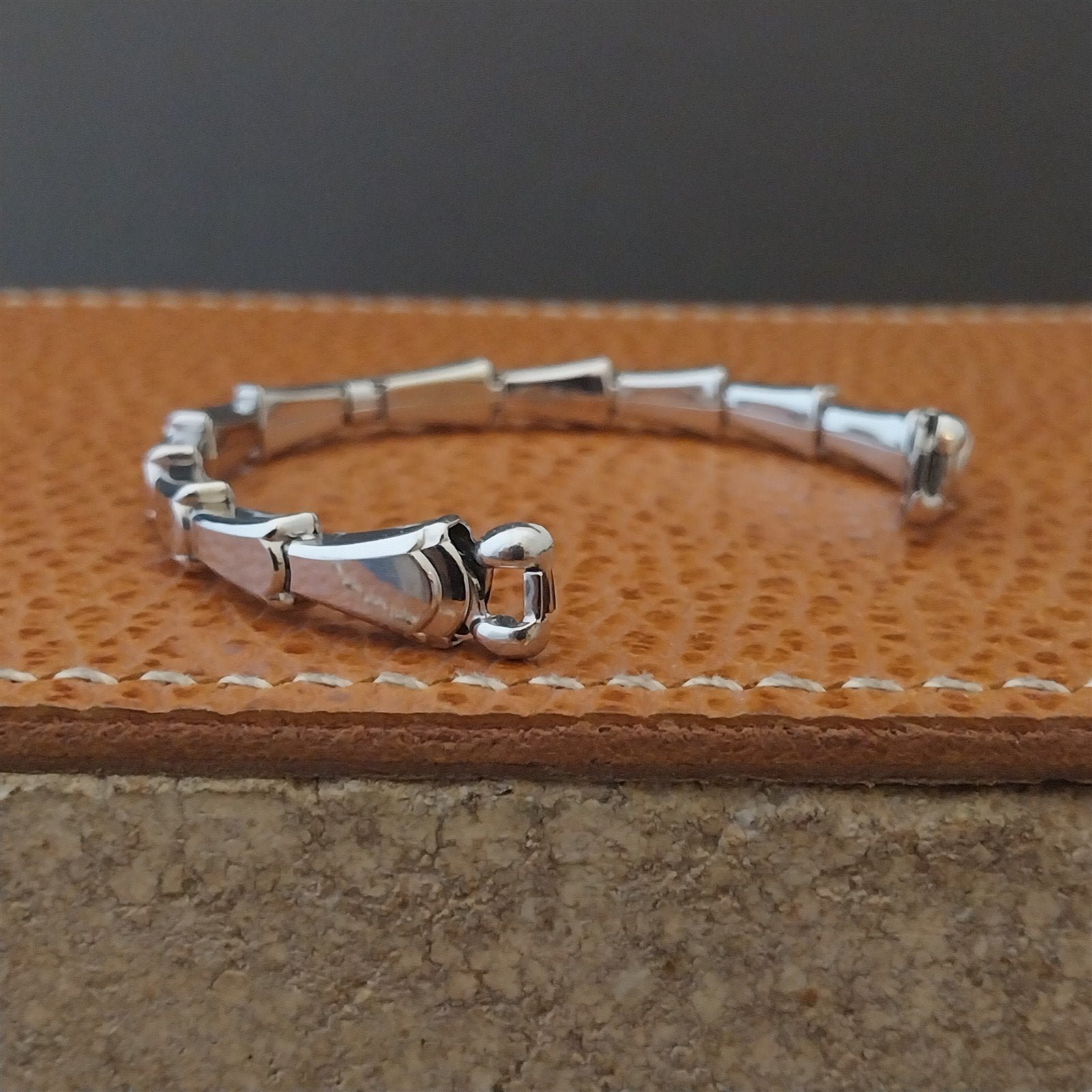 Ladies White Gold-Fill Gemex Single Lug Unused 1950s Vintage Cocktail Watch Band