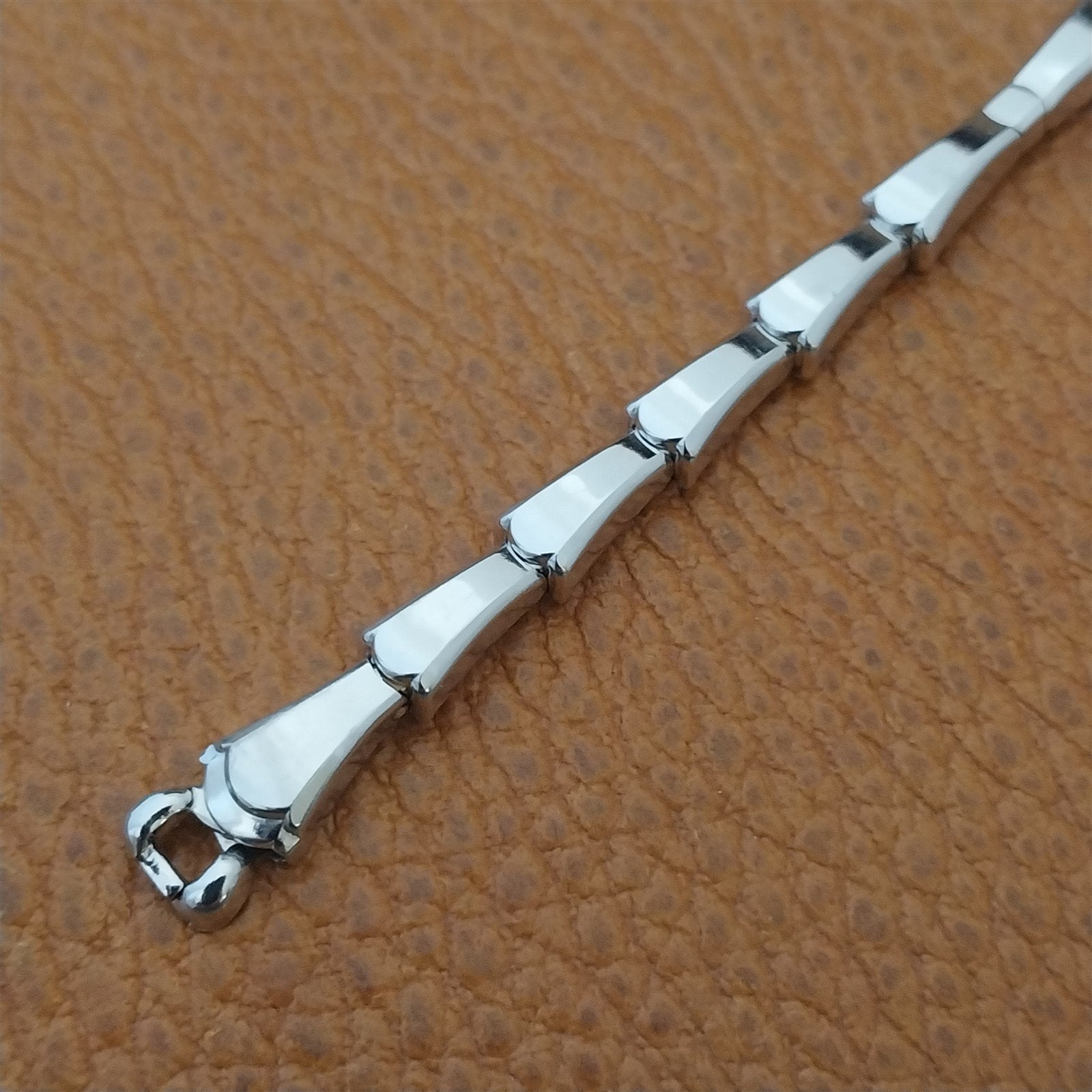 Ladies White Gold-Fill Gemex Single Lug Unused 1950s Vintage Cocktail Watch Band