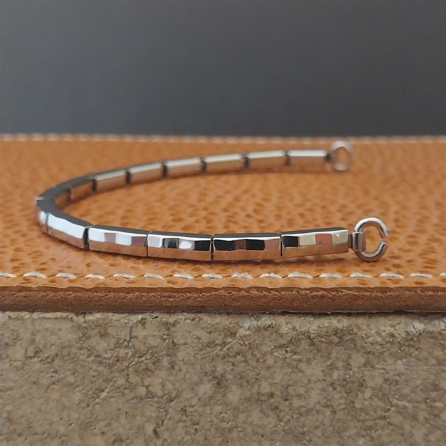Vintage 1960s Foster USA 10k White Gold Filled Ladies Cocktail Short Watch Band