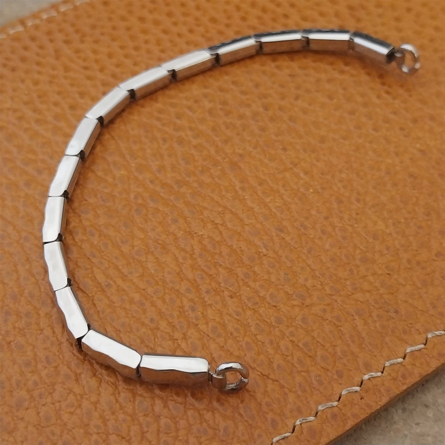 Vintage 1960s Foster USA 10k White Gold Filled Ladies Cocktail Short Watch Band