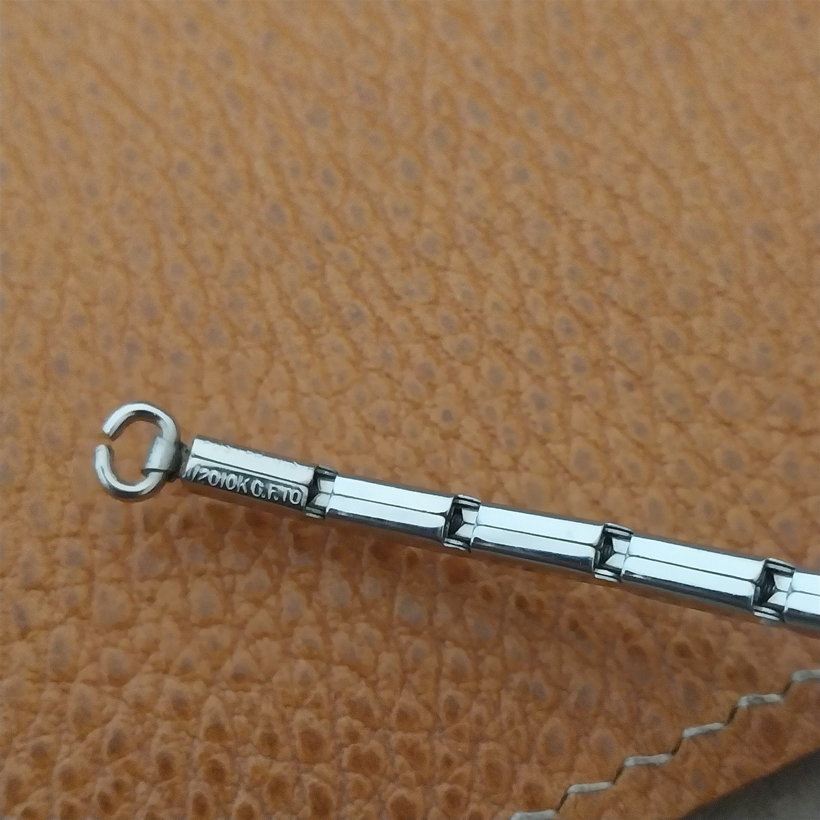 Vintage 1960s Foster USA 10k White Gold Filled Ladies Cocktail Short Watch Band