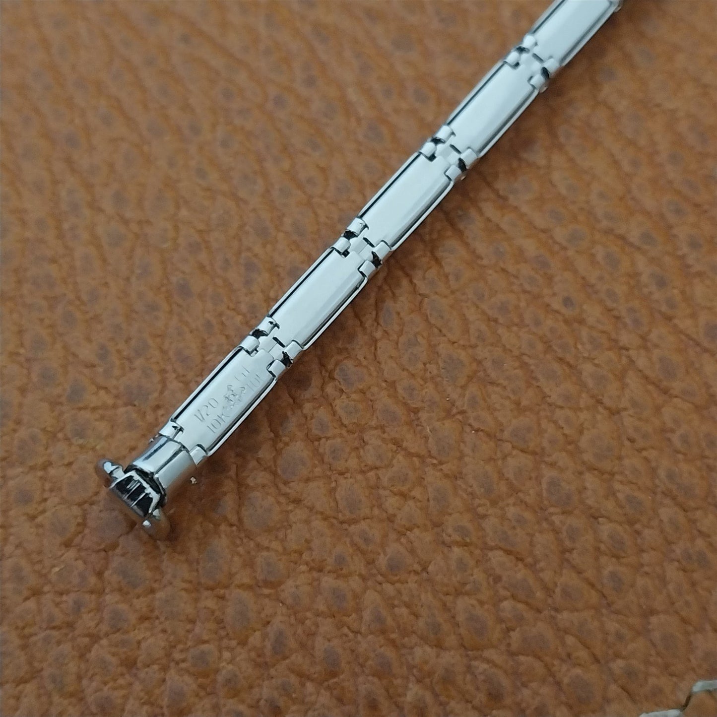 Vintage 1960s Foster USA 10k White Gold Filled Ladies Cocktail Short Watch Band