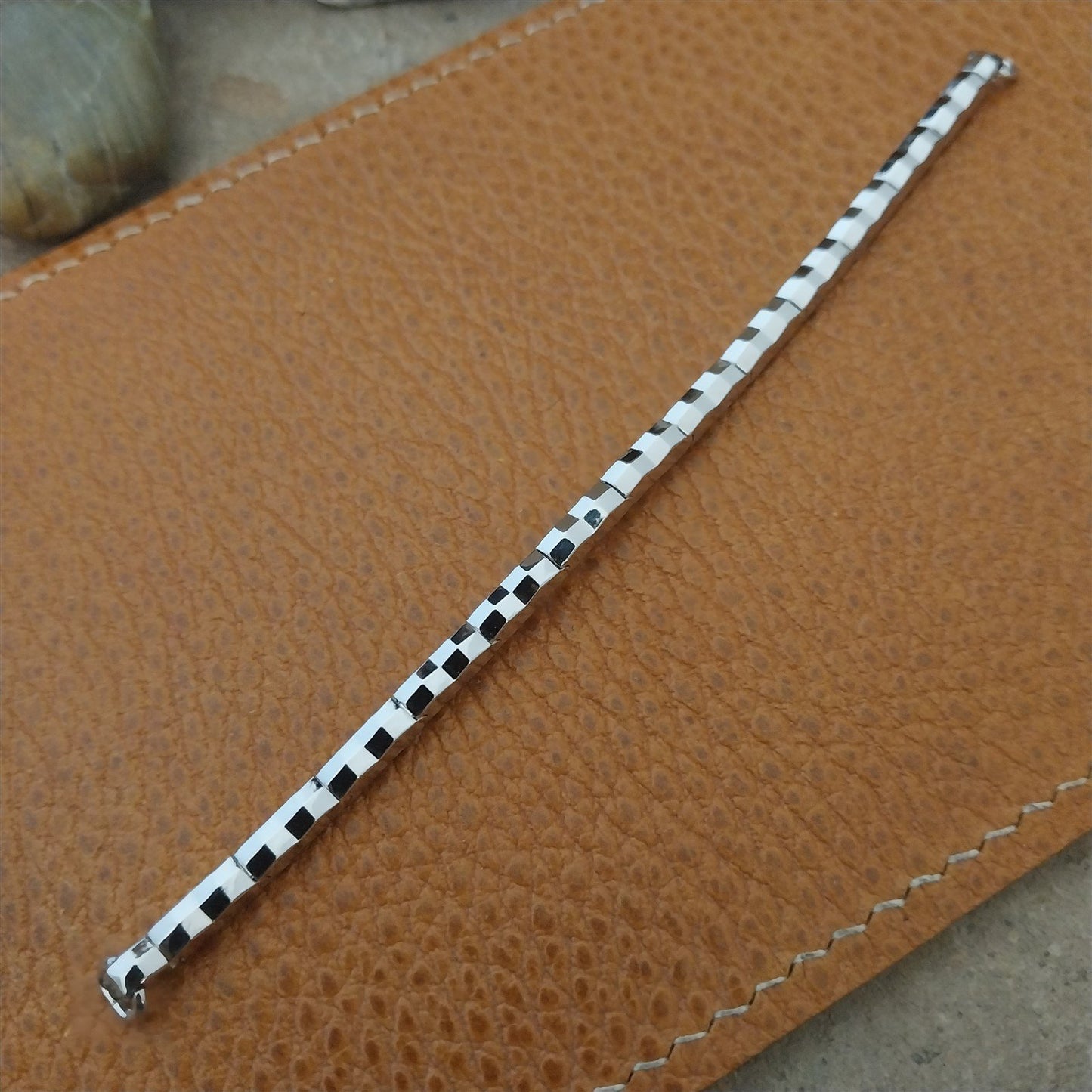 Vintage 1960s Foster USA 10k White Gold Filled Ladies Cocktail Short Watch Band